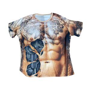 Sz.2X*Chest Embellished T-shirt